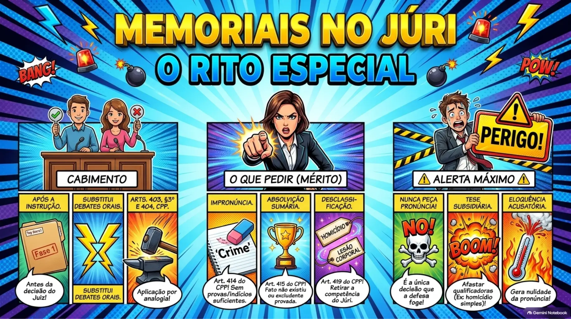 Mapa mental — Memoriais no Júri: o rito especial